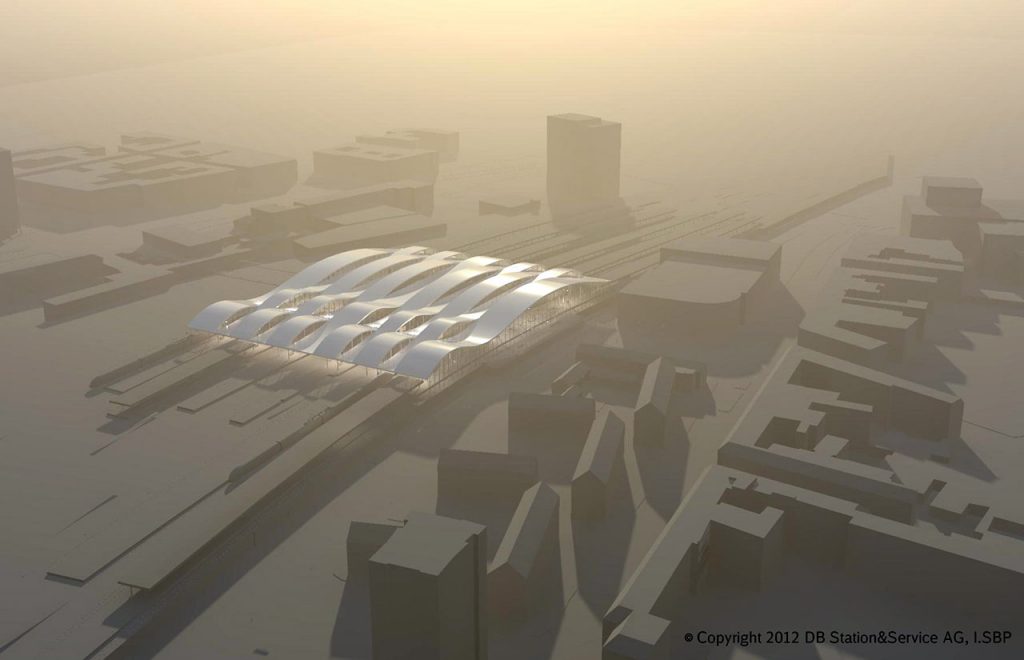 Duisburg Hauptbahnhof Hallendach Visualisierung 2 [Quelle: DB Station&Service AG]